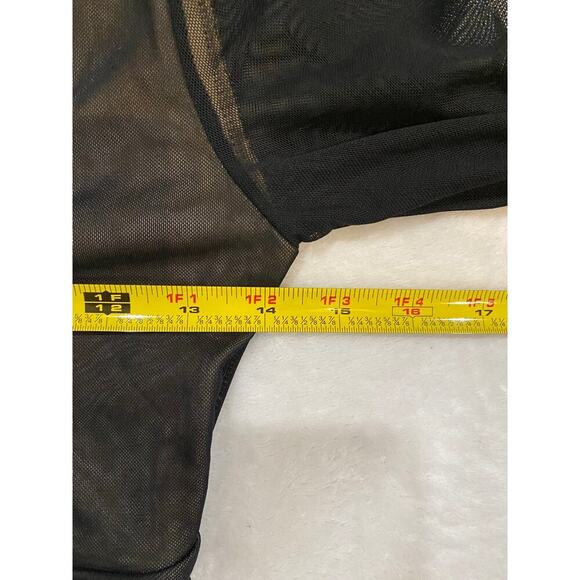 Bp Black Long Sleeve Mesh Mini Dress size XSMALL - 23 - Picture 9 of 11